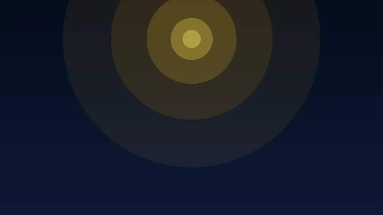 Deep midnight sky with warm amber glow — representing progesterone's sleep effects during menopause